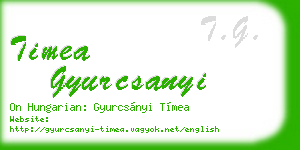 timea gyurcsanyi business card