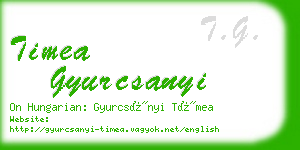 timea gyurcsanyi business card